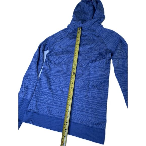 Lululemon Rest Less Gatsby Blue Hooded Pullover Top Sz 6 - Picture 7 of 7